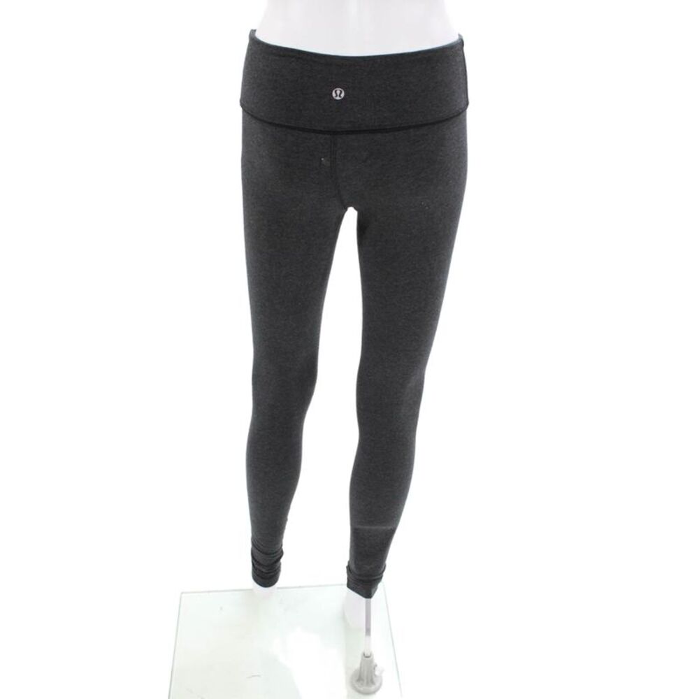 Lululemon Womens Athletic Stretch Mid-Rise Skinny Ankle Leggings Gray Size 4 - Picture 3 of 4